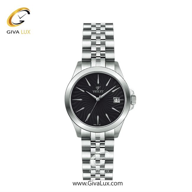 ساعت مچی اورجینال زنانه ویولت VIOLET نقره ای | نقره ای| مشکی| کد رفرنس 0592 سایز کوچک